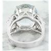 Image 4 : 10.71 CTW Aquamarine 18K White Gold Diamond ring