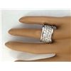 Image 5 : 4.00 CTW Natural Diamond 18K Solid White Gold Ring