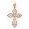 Image 1 : 0.70 CTW Natural Diamond Pendant In 14k Solid Rose Gold