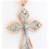 Image 2 : 0.70 CTW Natural Diamond Pendant In 14k Solid Rose Gold