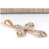 Image 4 : 0.70 CTW Natural Diamond Pendant In 14k Solid Rose Gold