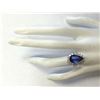 Image 4 : 4.13 CTW Natural Blue Tanzanite And Diamond Ring In 18K Solid White Gold