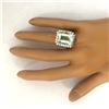 Image 5 : 13.08 CTW Natural Aquamarine 18K Solid White Gold Diamond Ring