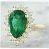 Image 2 : 4.55 CTW Emerald 18K Yellow Gold Diamond Ring