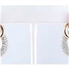 Image 1 : 5.62 CTW Natural Diamond Earrings 18K Solid Multi-tone Gold