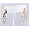 Image 2 : 5.62 CTW Natural Diamond Earrings 18K Solid Multi-tone Gold
