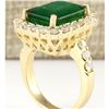 Image 3 : 7.91 CTW Natural Emerald And Diamond Ring In 18K Yellow Gold