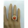 Image 5 : 3.10 CTW Coral 18K Yellow Gold Diamond Ring