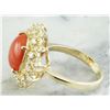 Image 6 : 3.10 CTW Coral 18K Yellow Gold Diamond Ring