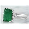 Image 2 : 3.55 CTW Emerald 14K White Gold Diamond Ring