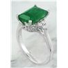 Image 3 : 3.55 CTW Emerald 14K White Gold Diamond Ring