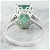 Image 4 : 3.55 CTW Emerald 14K White Gold Diamond Ring