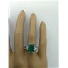 Image 5 : 3.55 CTW Emerald 14K White Gold Diamond Ring