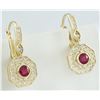 Image 2 : 1.60 CTW Ruby 18K Yellow Gold Diamond Errings