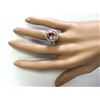 Image 4 : 7.04 CTW Natural Morganite And Diamond Ring In 14k White Gold