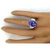 Image 5 : 8.40 CTW Natural Tanzanite 18K Solid White Gold Diamond Ring