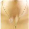 Image 3 : 0.11 CTW Diamond 18K Yellow Gold Wishbone Necklace