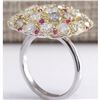 Image 3 : 5.42 CTW Natural Red Ruby Diamond Ring 14k Solid White Gold