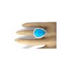 Image 5 : 13.50 CTW Natural Turquoise 18K Solid Rose Gold Diamond Ring