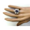 Image 4 : 5.11tw Natural Blue Tanzanite And Diamond Ring 18K Solid White Gold