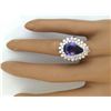 Image 5 : 5.73 CTW Natural Tanzanite 14K Solid White Gold Diamond Ring