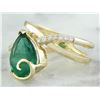 Image 2 : 3.55 CTW Emerald 14K Yellow Gold Diamond Ring