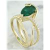 Image 3 : 3.55 CTW Emerald 14K Yellow Gold Diamond Ring