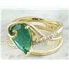 Image 6 : 3.55 CTW Emerald 14K Yellow Gold Diamond Ring