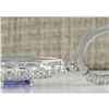 Image 2 : 5.27 CTW Natural Tanzanite And Diamond Earrings 18K Solid White Gold