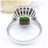 Image 3 : 4.21 CTW Natural Tourmaline 18K Solid White Gold Diamond Ring