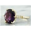 Image 2 : 3.41 CTW Amethyst 14K Yellow Gold Diamond Ring