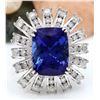 Image 1 : 13.51 CTW Natural Tanzanite 14K Solid White Gold Diamond Ring