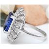 Image 3 : 13.51 CTW Natural Tanzanite 14K Solid White Gold Diamond Ring