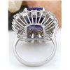 Image 4 : 13.51 CTW Natural Tanzanite 14K Solid White Gold Diamond Ring