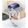 Image 5 : 13.51 CTW Natural Tanzanite 14K Solid White Gold Diamond Ring