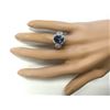 Image 4 : 5.32 CTW Natural Blue Tanzanite And Diamond Ring 14k Solid White Gold