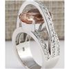 Image 3 : 8.05 CTW Natural Morganite And Diamond Ring 18K Solid White Gold