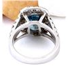 Image 3 : 9.37 CTW Natural Zircon 18K Solid White Gold Diamond Ring