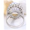 Image 3 : 9.53 CTW Natural Opal 18K Solid White Gold Diamond Ring
