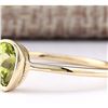Image 2 : 0.50 CTW Natural Peridot Ring In 14k Yellow Gold
