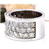 Image 2 : 4.00 CTW Natural Diamond 14K Solid White Gold Ring