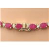 Image 3 : 30.75 CTW Natural Ruby 14K Solid Yellow Gold Diamond Necklace