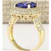 Image 3 : 5.27 CTW Natural Tanzanite And Diamond Ring In 18K Yellow Gold