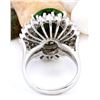 Image 3 : 10.29 CTW Natural Tourmaline 18K Solid White Gold Diamond Ring