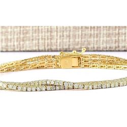 4.50 CTW Natural Diamond Bracelet In 14k Yellow Gold