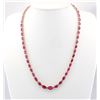 Image 2 : 33.20 CTW Natural African Ruby And Diamond Necklace In 14k Yellow Gold