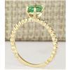 Image 3 : 0.80 CTW Natural Emerald Ring In 14k Yellow Gold