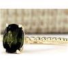 Image 2 : 1.62 CTW Natural Green Tourmaline Ring In 14k Yellow Gold