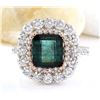Image 1 : 5.32 CTW Natural Emerald 18K Solid Two Tone Gold Diamond Ring