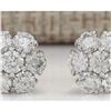 Image 1 : 2.02CTW Natural Diamond Earrings 14K Solid White Gold